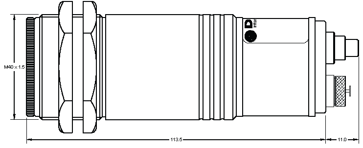 短波二线制红外测温仪DS 40N尺寸图