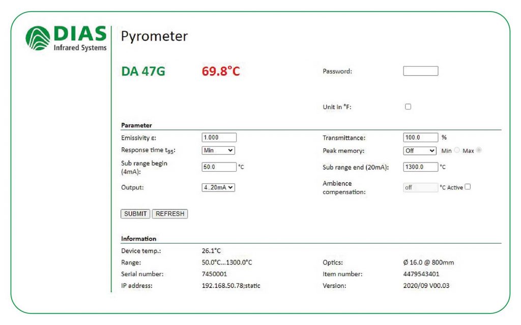 DA47G, Ĳרͺ , 50-2500°C